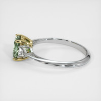 1.40 Ct. Green Sapphire Ring, 18K Yellow & White 4