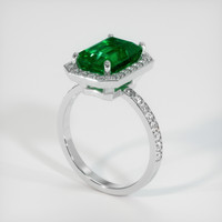 3.16 Ct. Emerald Ring, Platinum 950 2