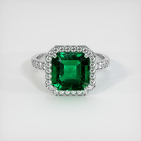 2.68 Ct. Emerald Ring, Platinum 950 1