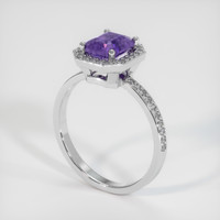 1.52 Ct. Color Change Sapphire Ring, Platinum 950 2