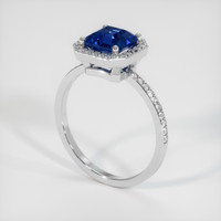 1.57 Ct. Sapphire Ring, 14K White Gold 2