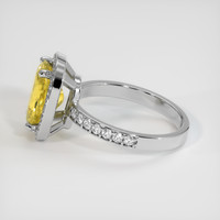 2.35 Ct. Yellow Sapphire Ring, 14K White Gold 4