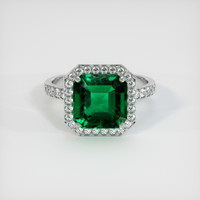 2.68 Ct. Emerald Ring, 18K White Gold 1