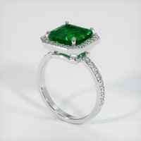 2.68 Ct. Emerald Ring, 18K White Gold 2