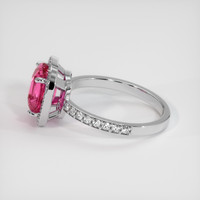 3.13 Ct. Pink Sapphire Ring, 18K White Gold 4
