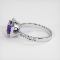 1.52 Ct. Color Change Sapphire Ring, 18K White Gold 4