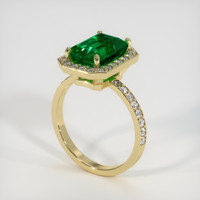 3.16 Ct. Emerald Ring, 18K Yellow Gold 2