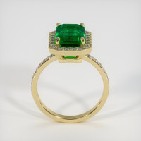 3.16 Ct. Emerald Ring, 18K Yellow Gold 3