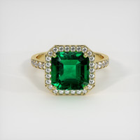 2.68 Ct. Emerald Ring, 18K Yellow Gold 1