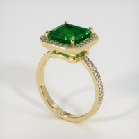 2.68 Ct. Emerald Ring, 18K Yellow Gold 2