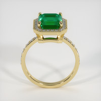 2.94 Ct. Emerald Ring, 18K Yellow Gold 3