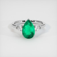 1.70 Ct. Emerald Ring, Platinum 950 1