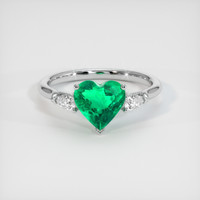 1.26 Ct. Emerald Ring, Platinum 950 1