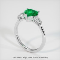 1.26 Ct. Emerald Ring, Platinum 950 2