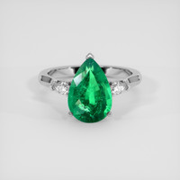 2.88 Ct. Emerald Ring, Platinum 950 1