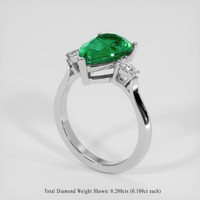 2.88 Ct. Emerald Ring, Platinum 950 2