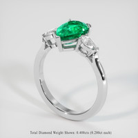 1.69 Ct. Emerald Ring, Platinum 950 2