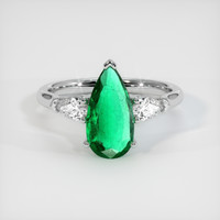 1.38 Ct. Emerald Ring, Platinum 950 1