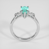 1.58 Ct. Greenish Blue Paraiba Tourmaline Ring, Platinum 950 3