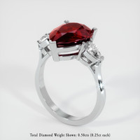 4.03 Ct. Ruby Ring, Platinum 950 2