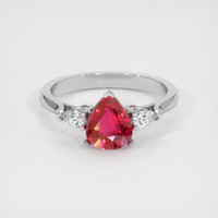 1.62 Ct. Ruby Ring, Platinum 950 1