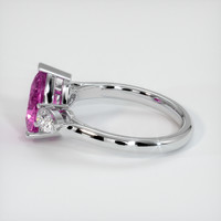 1.70 Ct. Purplish Pink Sapphire Ring, Platinum 950 4