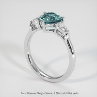1.34 Ct. Sapphire Ring, Platinum 950 2