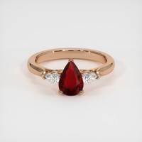 1.01 Ct. Ruby Ring, 14K Rose Gold 1