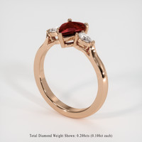 1.01 Ct. Ruby Ring, 14K Rose Gold 2