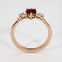 0.99 Ct. Ruby Ring, 14K Rose Gold 3