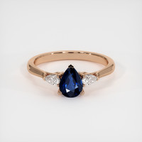 1.06 Ct. Sapphire Ring, 18K Rose Gold 1