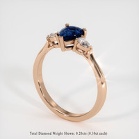 1.06 Ct. Sapphire Ring, 18K Rose Gold 2