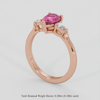 1.27 Ct. Pink Sapphire Ring, 18K Rose Gold 2