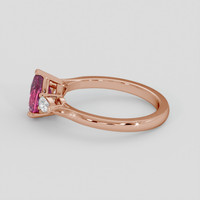 1.27 Ct. Pink Sapphire Ring, 18K Rose Gold 4
