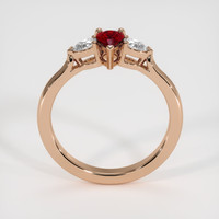 0.36 Ct. Ruby Ring, 18K Rose Gold 3