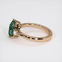 3.00 Ct. Bluish Green Sapphire Ring, 18K Rose Gold 4