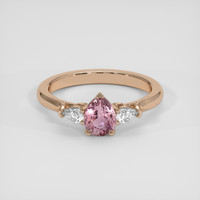 1.01 Ct. Pink Sapphire Ring, 18K Rose Gold 1
