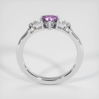 0.44 Ct. Pinkish Purple Sapphire Ring, 10K White Gold 3