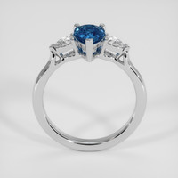 0.89 Ct. Blue Sapphire Ring, 14K White Gold 3