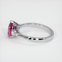 2.19 Ct. Pink Sapphire Ring, 14K White Gold 4