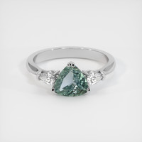 1.05 Ct. Sapphire Ring, 14K White Gold 1