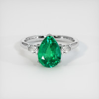 2.28 Ct. Emerald Ring, 18K White Gold 1