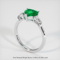 1.26 Ct. Emerald Ring, 18K White Gold 2