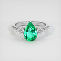 1.69 Ct. Emerald Ring, 18K White Gold 1