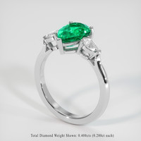 1.69 Ct. Emerald Ring, 18K White Gold 2