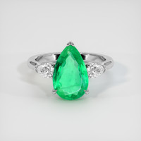 2.86 Ct. Emerald Ring, 18K White Gold 1