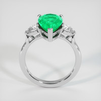 2.86 Ct. Emerald Ring, 18K White Gold 3