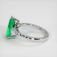 2.86 Ct. Emerald Ring, 18K White Gold 4