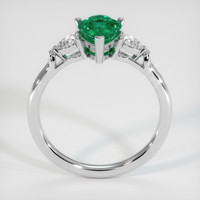 0.97 Ct. Emerald Ring, 18K White Gold 3