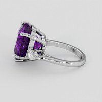 24.31 Ct. Purple Amethyst Ring, 18K White Gold 4